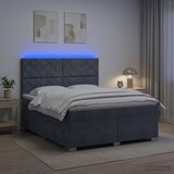  Boxspring krevet s madracem Tamnosiva 180 x 200 cm Baršun 180 x 200 x 140.5 cm | Shoptok.si