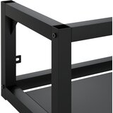  Zidni okvir za kupaonski umivaonik crni 59x38x31 cm željezni | shoptok.hr