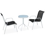  3-dijelni bistro set čelični crni | shoptok.hr
