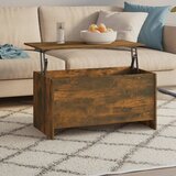 vidaXL Klubska mizica dimljeni hrast 102x55,5x52,5 cm konstruiran les | Shoptok.si