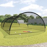  Mreža za kavez za bejzbol crna 900x400x250 cm od poliestera Cijene