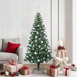vidaXL Umjetna preddekorirana božićna jelka med 300 LED Zelena 180 cm | Shoptok.si