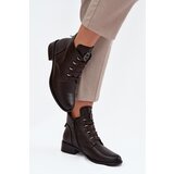 Boto Low Insulated Ankle Boots With Zipper And Decoration Brown Nevalia | shoptok.hr