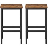 Songmics Set barskih stolov 2 kosa 40x30x65 cm rjave barve, (5000302449) | Shoptok.si