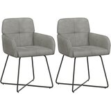  Trpezarijske stolice 2 pcs Baršun Svjetlosiva 59 x 56,5 x 86 cm | Eponuda.ba