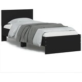  Okvir za krevet s uzglavljem i LED svjetlima crni 75x190 cm | shoptok.hr