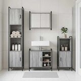  Set ormarića za kupaonicu 3 kom. Siva Sonoma 40 x 36 x 99 5 cm - Siva Sonoma Ormarić za umivaonik (1 vrata i 1 polica) + viseći | shoptok.hr