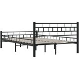  Posteljni okvir črn jeklen 140x200 cm, (20645625) | Shoptok.si