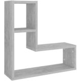  Zidne police 2 kom boja betona 50x15x50 cm konstruirano drvo | shoptok.hr