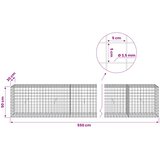  Gabion s žicom debljine 3,5 mm i mrežom 5x5 cm 550x30x50 cm | shoptok.hr