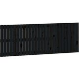 vidaXL Stensko posteljno vzglavje črno 166x3x60 cm trdna borovina | Shoptok.si