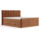 Maison de Rêve Narančasti boxspring krevet s prostorom za odlaganje 200x200 cm Ava – Cijene