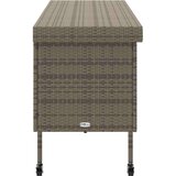 vidaXL Vrtna shranjevalna škatla s kolesi siva 160x55x75 cm poli ratan | Shoptok.si