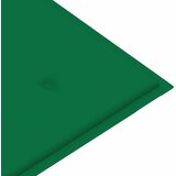  Složiva vrtna klupa s jastukom 128,5 cm od masovne tikovine Zelena 120 cm | Shoptok.si