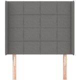  Uzglavlje s ušima tamnosivo 83x16x118/128 cm od tkanine | shoptok.hr