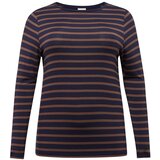Only Carmakoma Majica 'WILMA' nočno modra / rjava | Shoptok.si