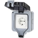 INF Zunanja zidna vtičnica s pokrovom IP66 Električna vtičnica 16A 250V Grey, (21273816) | Shoptok.si