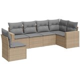  The Living Store Vrtna sedežna garnitura 6-delna z blazinami bež poli ratan - Vrtna Sedežna Garniture, (21449517) | Shoptok.si