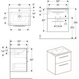 Geberit Selnova Square komplet ugradni umivaonik sa ormarićem, 60cm orah 501.238.00.1 | Eponuda.com