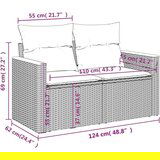  Vrtna garnitura - 10-dijelni set vrtnih sofa od poliratana s jastucima sivi - Siva 1 | shoptok.hr