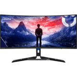 Lenovo Legion R34w-30 34-palčni VA zaslon z razmerjem 21:9, ločljivostjo 3440×1440 in osveževanjem 180 Hz; svetlost 350 cd/m², kontrast 3000:1 in čas odziva 0,5 ms; priključki 2× HDMI 2.1 in 1× DisplayPort 1.4; barvni razpon 99 % sRGB; vgrajena zvočnika 3 | Shoptok.si