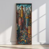 WALLXPERT FAH079-120 Multicolor Decorative Framed MDF Painting | Eponuda.com