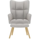  Stolica za opuštanje s tabureom za noge Cloud Grey tkanina | shoptok.hr