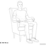  Fotelja Tamno siva tkanina | shoptok.hr