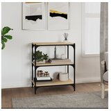  Knjižna omara sonoma hrast 60x33x70,5 cm inž. les in jeklo | Shoptok.si