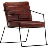  Fotelja od prave kože tamnosmeđa | shoptok.hr