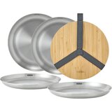 Black + Blum Krožniki v kompletu 4 ks iz nerjavečega jekla v srebrni barvi ø 25,5 cm – | Shoptok.si