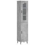 Maison Chic Visoka omara - Komoda - Predalnik betonsko siva 34,5x34x180 cm inženirski les, (21721809) | Shoptok.si