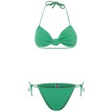 Trendyol Bikini Set - Green - Plain Cene