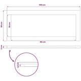  Pravokutni stolni vrh 100 x 50 x 3 cm Pravokutni - Bijela 100 x 50 x 3 5 cm Pravokutno | shoptok.hr