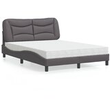vidaXL Krevet s madracem sivi 120 x 200 cm od umjetne kože Cijene