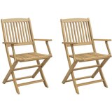 Maison Chic Zložljivi Vrtni Stoli - Stol za vrti 2 kosa 58x54,5x90 cm trdna akacija JS2664, (21876138) Cene