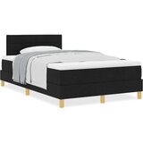 Črna postelja s škatlastim vzmetnico 120x190 cm tkanina, (22083115) | Shoptok.si
