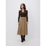 Reserved Plisirana suknja - bež | shoptok.hr