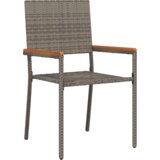  7-delni vrtnarski jedilni set, sivo poli ratan | Shoptok.si