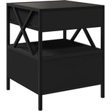  Stolić za kavu s beskonačnim LED svjetlima crni 40 x 40 x 51 cm | shoptok.hr
