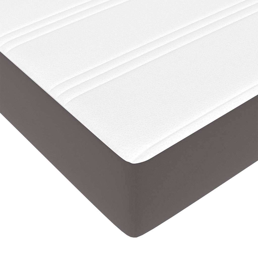  Posteljni okvir z vzmetnico Siva 200 x 200 cm Umetna koža | Shoptok.si
