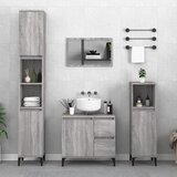 The Living Store Kopalniška omarica siva sonoma 30x30x190 cm inženirski les - Kopalniška Omarica, (21436645) Cene