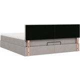  Otomanski okvir kreveta s madracima smeđesivi 200x200cm tkanine | shoptok.hr