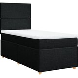  Krevet s oprugama i madracem crni 90x200 cm od tkanine | shoptok.hr