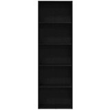 vidaXL Polica za knjige crni hrast 60x30x189 cm konstruirano drvo | shoptok.hr