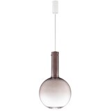 Nova Luce Rjava steklena LED zatemnitvena viseča svetilka ø 30 cm Nostos – Cene