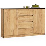 AKORD Komoda, 2 Vrata In 4 Predali, Hrast Craft, (5000332733) | Shoptok.si