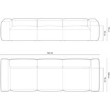 Cosmopolitan Design Bež sedežna garnitura 364 cm Bergano – | Shoptok.si