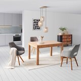 Livetastic JEDILNA MIZA, v celoti masivno akacija barve akacije | Shoptok.si