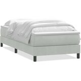 Box Spring krevet s madracem svijetlo sivi 80x210 cm baršun | shoptok.hr